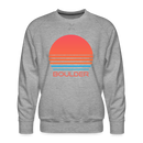 Premium Boulder Sweatshirt - Retro 80s Men's Colorado Sweatshirt - heather grey