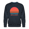 Premium Boulder Sweatshirt - Retro 80s Men's Colorado Sweatshirt - navy