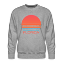 Premium Florida Sweatshirt - Retro 80s Men's Sweatshirt - heather grey