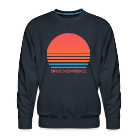 Premium Breckenridge Sweatshirt - Retro 80s Men's Colorado Sweatshirt - navy