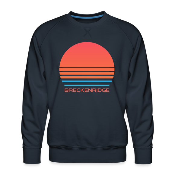 Premium Breckenridge Sweatshirt - Retro 80s Men's Colorado Sweatshirt - navy