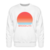 Premium Brooklyn Sweatshirt - Retro 80s Men's New York Sweatshirt - white