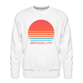 Premium Brooklyn Sweatshirt - Retro 80s Men's New York Sweatshirt - white