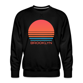 Premium Brooklyn Sweatshirt - Retro 80s Men's New York Sweatshirt - black