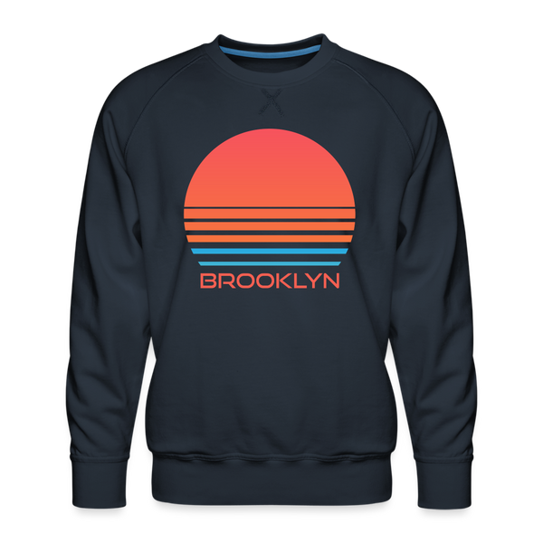 Premium Brooklyn Sweatshirt - Retro 80s Men's New York Sweatshirt - navy