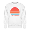 Premium California Sweatshirt - Retro 80s Men's Sweatshirt - white