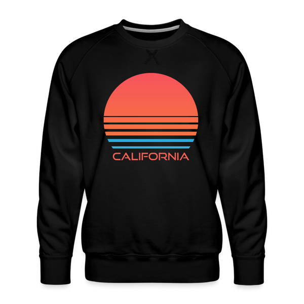 Premium California Sweatshirt - Retro 80s Men's Sweatshirt - black