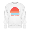 Premium Chicago Sweatshirt - Retro 80s Men's Illinois Sweatshirt - white