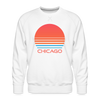 Premium Chicago Sweatshirt - Retro 80s Men's Illinois Sweatshirt - white
