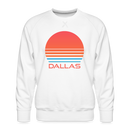 Premium Dallas Sweatshirt - Retro 80s Men's Texas Sweatshirt - white