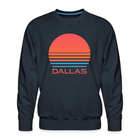 Premium Dallas Sweatshirt - Retro 80s Men's Texas Sweatshirt - navy