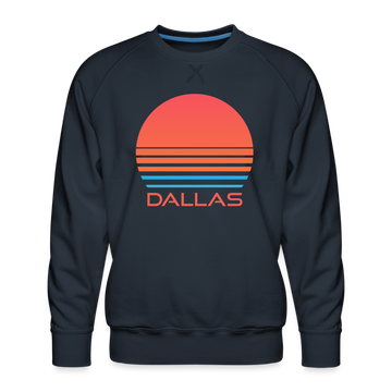 Premium Dallas Sweatshirt - Retro 80s Men's Texas Sweatshirt - navy