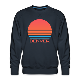 Premium Denver Sweatshirt - Retro 80s Men's Colorado Sweatshirt - navy