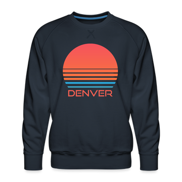 Premium Denver Sweatshirt - Retro 80s Men's Colorado Sweatshirt - navy