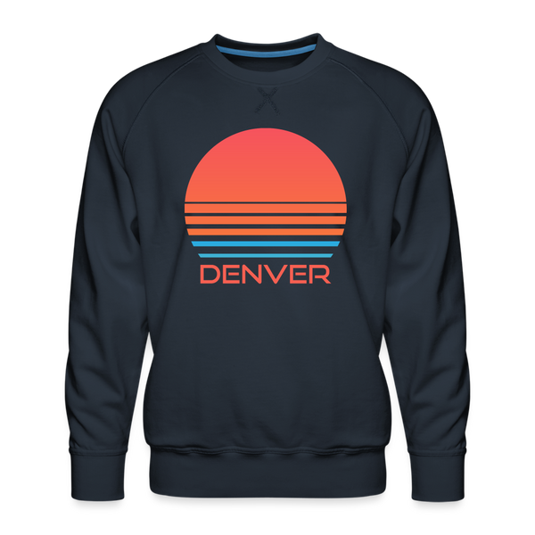 Premium Denver Sweatshirt - Retro 80s Men's Colorado Sweatshirt - navy