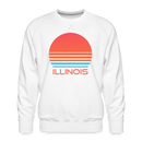 Premium Illinois Sweatshirt - Retro 80s Men's Sweatshirt - white