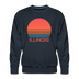 Premium Illinois Sweatshirt - Retro 80s Men's Sweatshirt - navy
