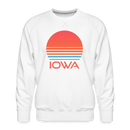 Premium Iowa Sweatshirt - Retro 80s Men's Sweatshirt - white