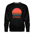Premium Iowa Sweatshirt - Retro 80s Men's Sweatshirt - black