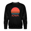 Premium Iowa Sweatshirt - Retro 80s Men's Sweatshirt - black