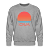 Premium Iowa Sweatshirt - Retro 80s Men's Sweatshirt - heather grey