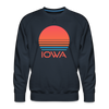 Premium Iowa Sweatshirt - Retro 80s Men's Sweatshirt - navy