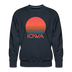 Premium Iowa Sweatshirt - Retro 80s Men's Sweatshirt - navy