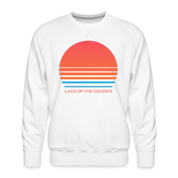 Premium Lake of the Ozarks Sweatshirt - Retro 80s Men's Missouri Sweatshirt - white