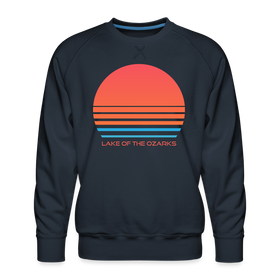 Premium Lake of the Ozarks Sweatshirt - Retro 80s Men's Missouri Sweatshirt - navy
