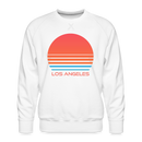 Premium Los Angeles Sweatshirt - Retro 80s Men's California Sweatshirt - white