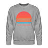 Premium Los Angeles Sweatshirt - Retro 80s Men's California Sweatshirt - heather grey