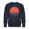 Premium Los Angeles Sweatshirt - Retro 80s Men's California Sweatshirt - navy
