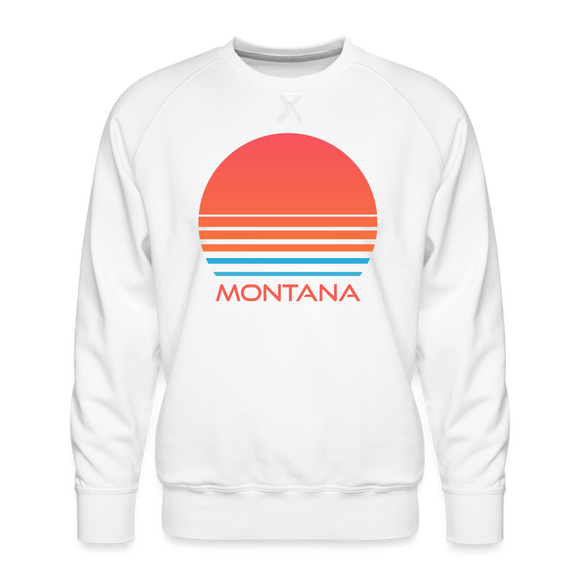 Premium Montana Sweatshirt - Retro 80s Men's Sweatshirt - white