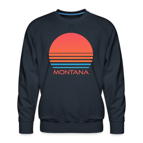 Premium Montana Sweatshirt - Retro 80s Men's Sweatshirt - navy