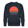Premium Nashville Sweatshirt - Retro 80s Men's Tennessee Sweatshirt - navy