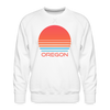 Premium Oregon Sweatshirt - Retro 80s Men's Sweatshirt - white