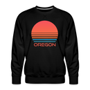 Premium Oregon Sweatshirt - Retro 80s Men's Sweatshirt - black