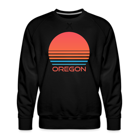 Premium Oregon Sweatshirt - Retro 80s Men's Sweatshirt - black