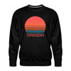Premium Oregon Sweatshirt - Retro 80s Men's Sweatshirt - black