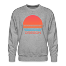 Premium Oregon Sweatshirt - Retro 80s Men's Sweatshirt - heather grey