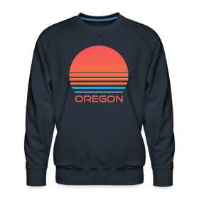Premium Oregon Sweatshirt - Retro 80s Men's Sweatshirt - navy