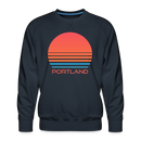 Premium Portland Sweatshirt - Retro 80s Men's Oregon Sweatshirt - navy