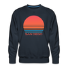 Premium San Diego Sweatshirt - Retro 80s Men's California Sweatshirt - navy
