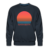 Premium Sarasota Sweatshirt - Retro 80s Men's Florida Sweatshirt - navy