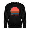 Premium Truckee Sweatshirt - Retro 80s Men's California Sweatshirt - black