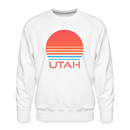 Premium Utah Sweatshirt - Retro 80s Men's Sweatshirt - white