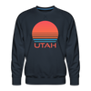 Premium Utah Sweatshirt - Retro 80s Men's Sweatshirt - navy