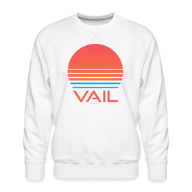 Premium Vail Sweatshirt - Retro 80s Men's Colorado Sweatshirt - white