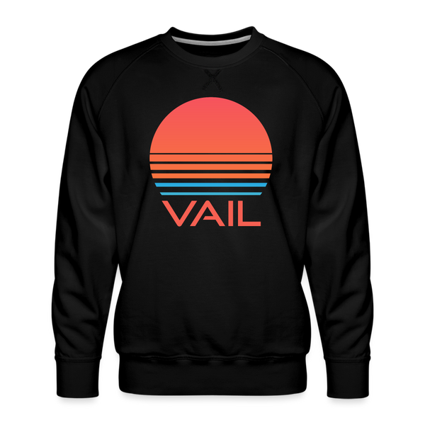 Premium Vail Sweatshirt - Retro 80s Men's Colorado Sweatshirt - black