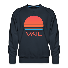 Premium Vail Sweatshirt - Retro 80s Men's Colorado Sweatshirt - navy